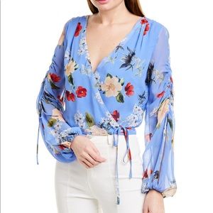 Nicholas silk wrap top